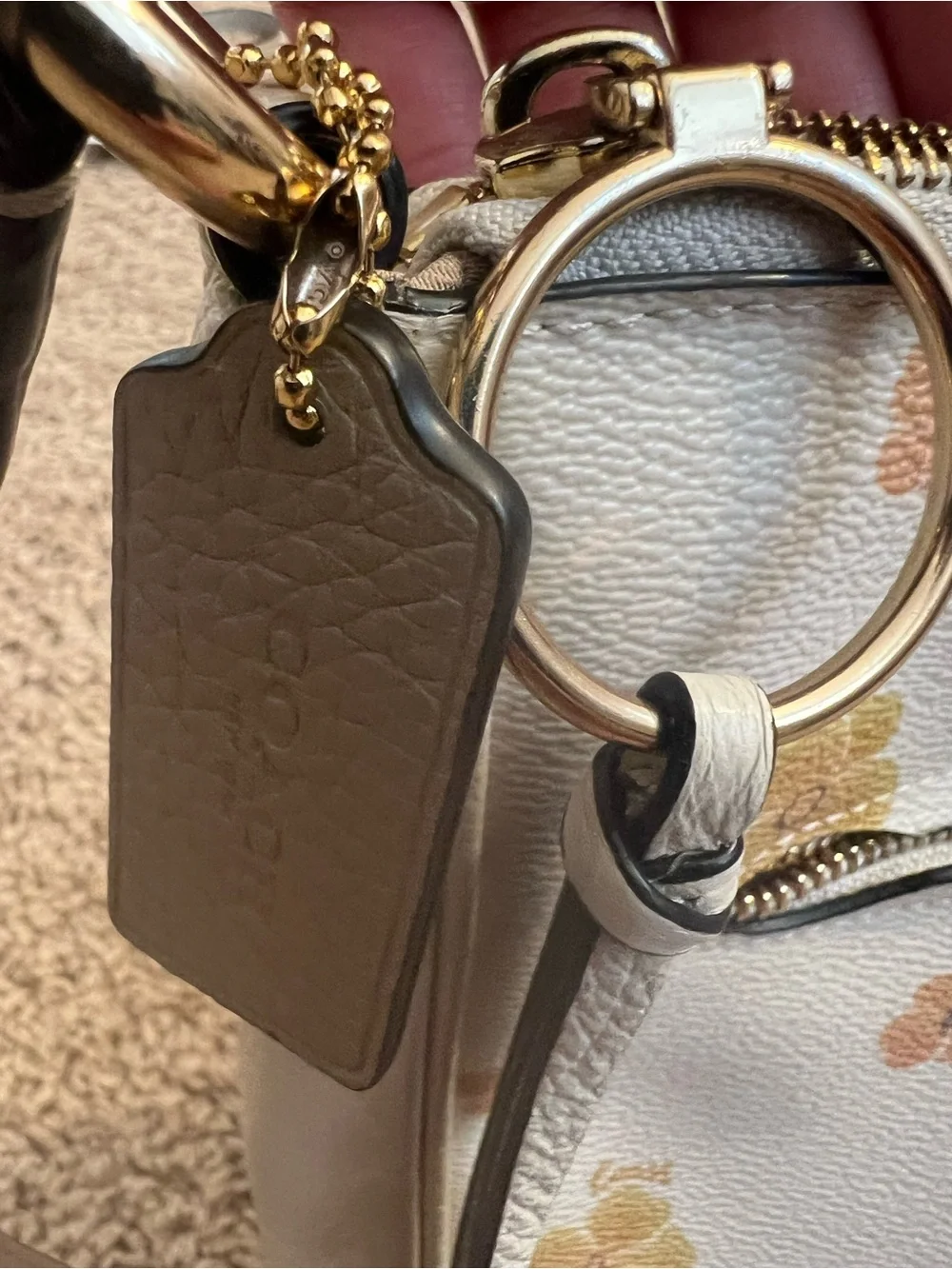 Coach Chaise Pebbled Leather Crossbody Bag with gold hardware